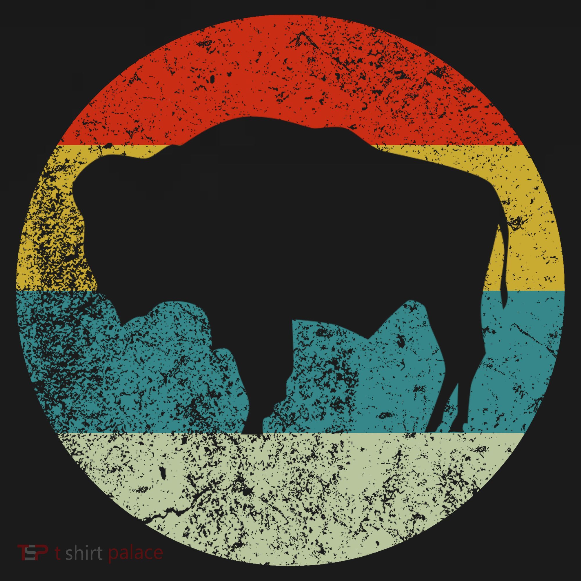 Retro Vintage Bison T-Shirt