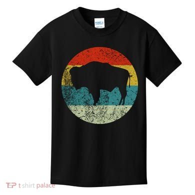 Retro Vintage Bison Kids T-Shirt