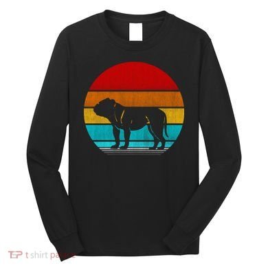 Retro Vintage Bulldog Long Sleeve Shirt