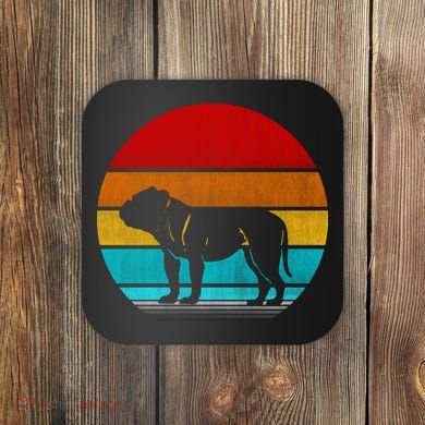 Retro Vintage Bulldog Coaster
