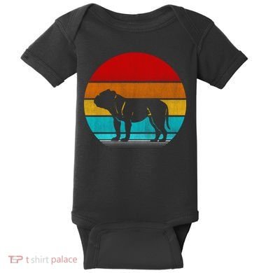 Retro Vintage Bulldog Baby Bodysuit