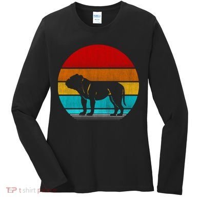 Retro Vintage Bulldog Women's Long Sleeve Shirt