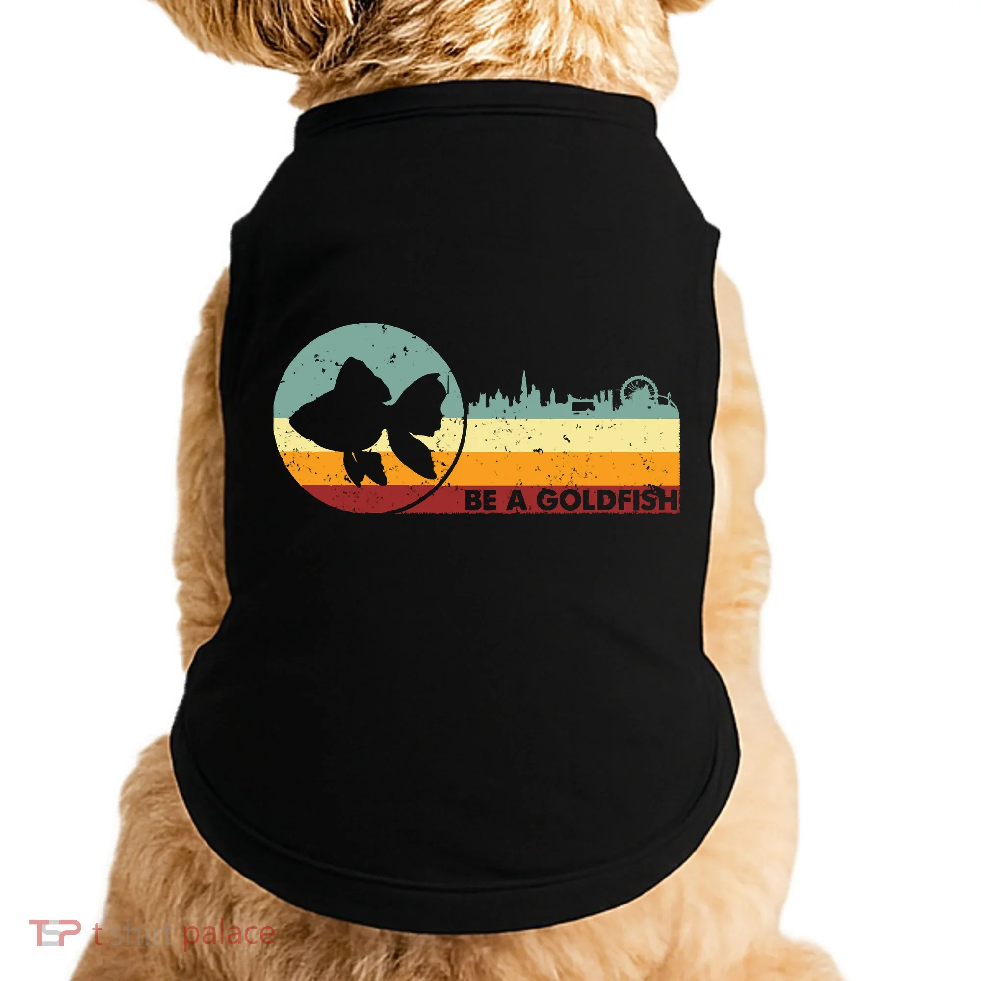 Retro Vintage Be A Goldfish Doggie Tank