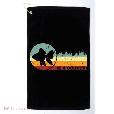 Retro Vintage Be A Goldfish Golf Towel