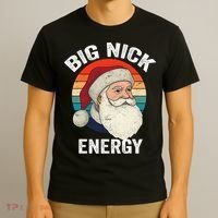Retro Vintage Big Nick Energy Santa T-Shirt thumb 3