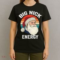 Retro Vintage Big Nick Energy Santa T-Shirt thumb 4