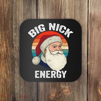 Retro Vintage Big Nick Energy Santa Coaster