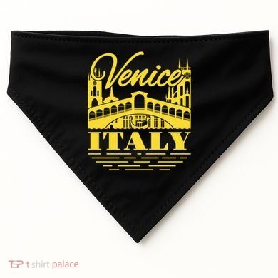 Retro Venice Bridge Italy Souvenir USA-Made Doggie Bandana