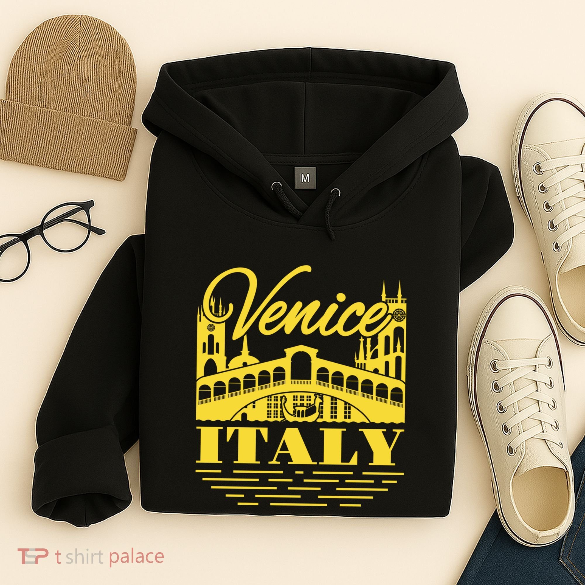 Retro Venice Bridge Italy Souvenir Hoodie
