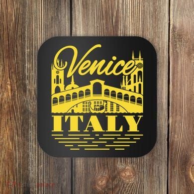 Retro Venice Bridge Italy Souvenir Coaster