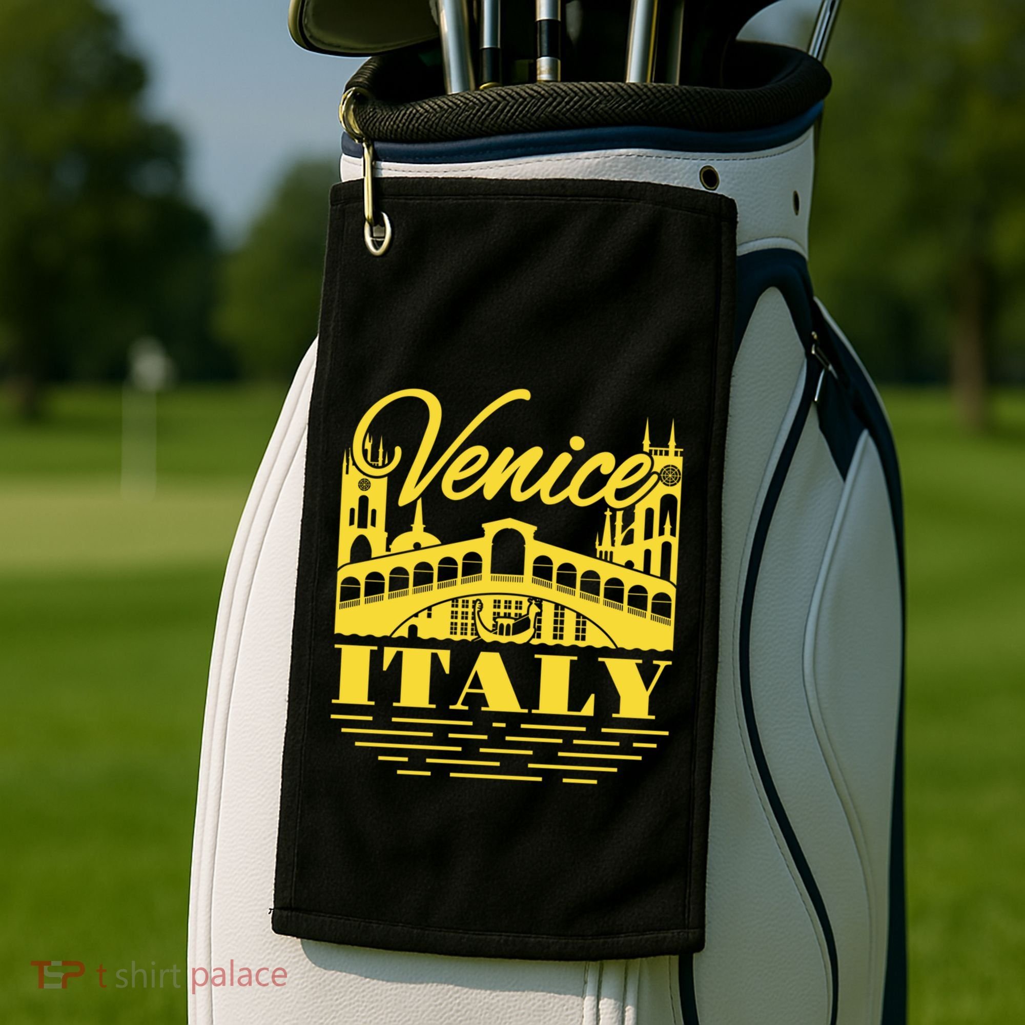 Retro Venice Bridge Italy Souvenir Golf Towel