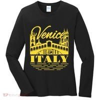 Retro Venice Bridge Italy Souvenir Women's Long Sleeve Shirt thumb 0