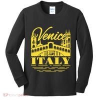 Retro Venice Bridge Italy Souvenir Kids Long Sleeve Shirt thumb 0