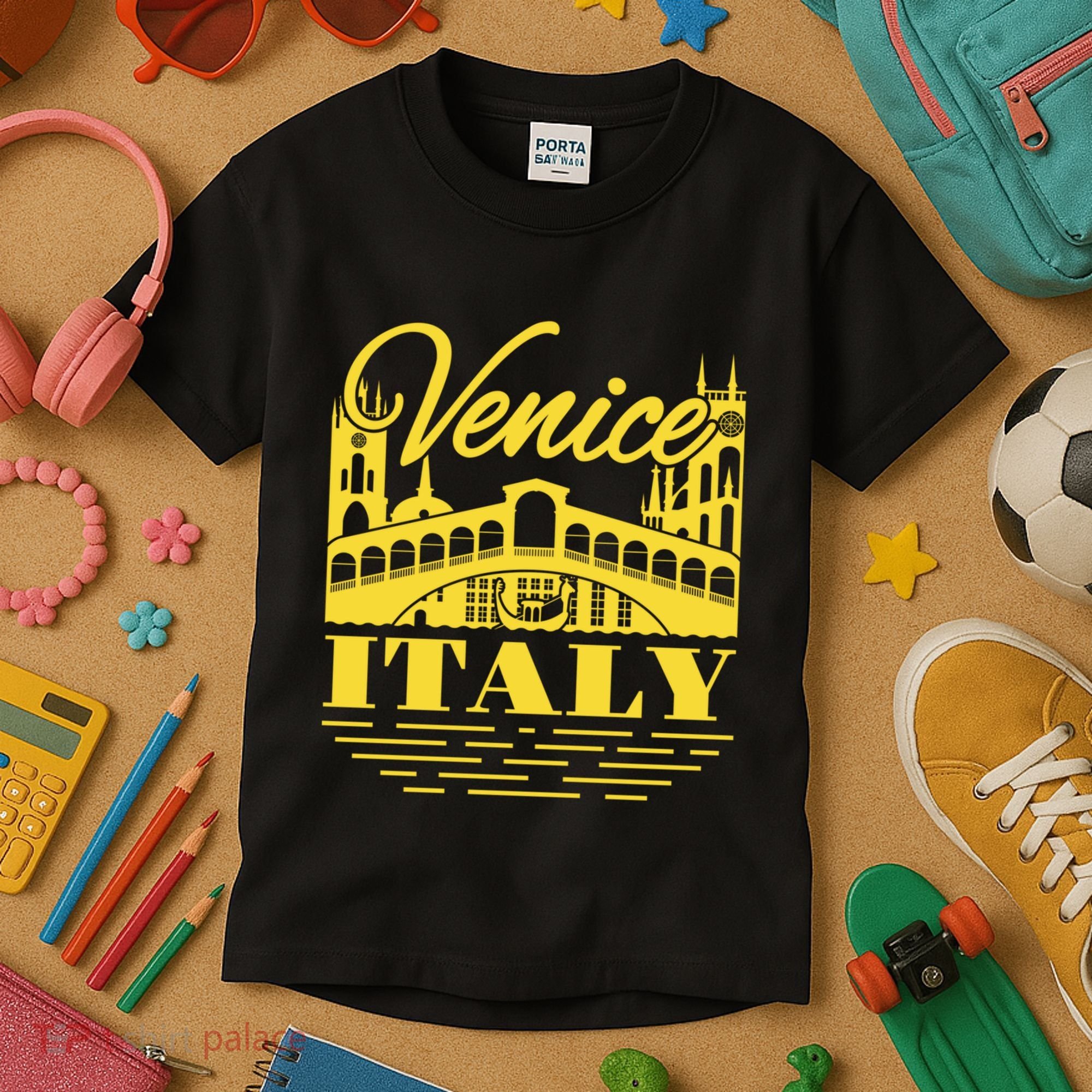 Retro Venice Bridge Italy Souvenir Kids T-Shirt
