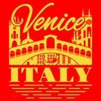 Retro Venice Bridge Italy Souvenir Santa Hat thumb 1