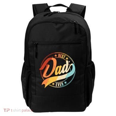 Retro VIntage Best Dad Ever Emblem Backpack