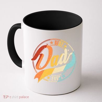 Retro VIntage Best Dad Ever Emblem Coffee Mug