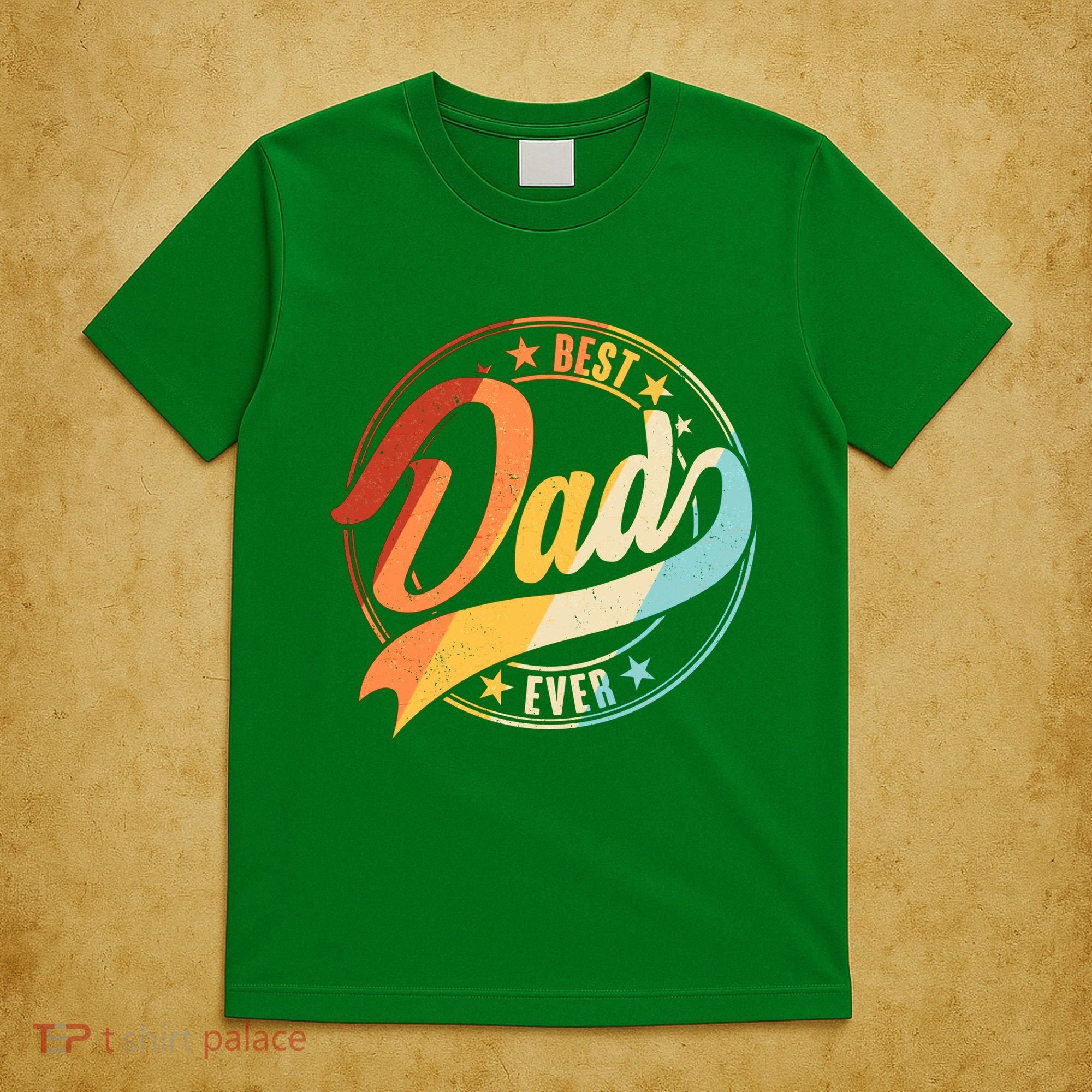 Retro VIntage Best Dad Ever Emblem T-Shirt
