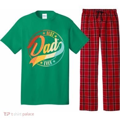 Retro VIntage Best Dad Ever Emblem Pajama Set