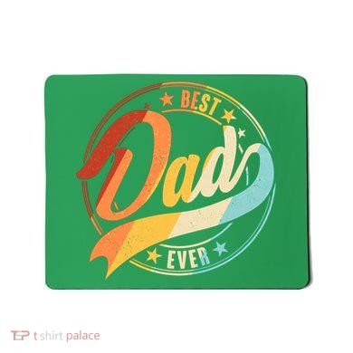 Retro VIntage Best Dad Ever Emblem Mousepad