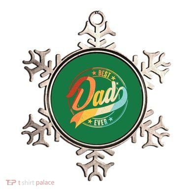 Retro VIntage Best Dad Ever Emblem Ornament
