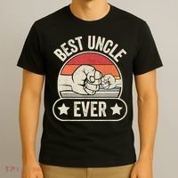 Retro Vintage Best Uncle Ever Fist-bump T-Shirt thumb 3