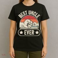 Retro Vintage Best Uncle Ever Fist-bump T-Shirt thumb 4