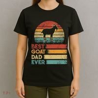 Retro Vintage Best Goat Dad Ever Shirts Animals Lover T-Shirt thumb 4