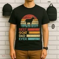 Retro Vintage Best Goat Dad Ever Shirts Animals Lover T-Shirt thumb 6