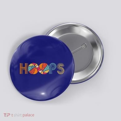 Retro Vintage Basketball Hoops Button