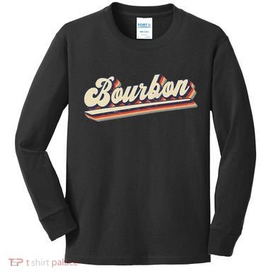 Retro Vintage Bourbon Whisky & Whiskey Kids Long Sleeve Shirt