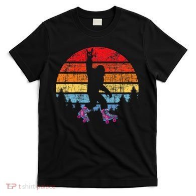 Retro Vintage Bigfoot Skater Roller Skating Roller Derby T-Shirt