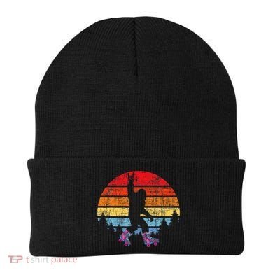 Retro Vintage Bigfoot Skater Roller Skating Roller Derby Beanie