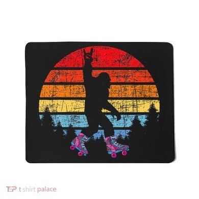 Retro Vintage Bigfoot Skater Roller Skating Roller Derby Mousepad