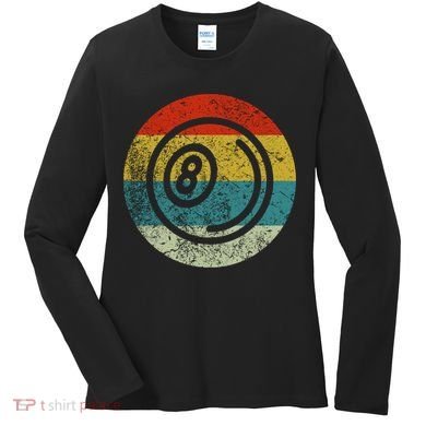 Retro Vintage Billiards Women's Long Sleeve Shirt