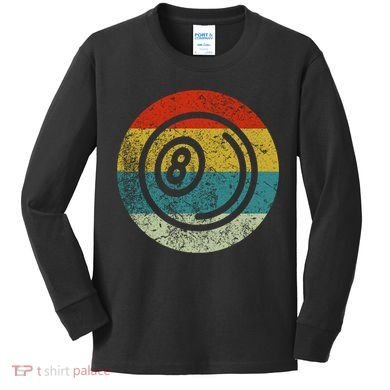 Retro Vintage Billiards Kids Long Sleeve Shirt
