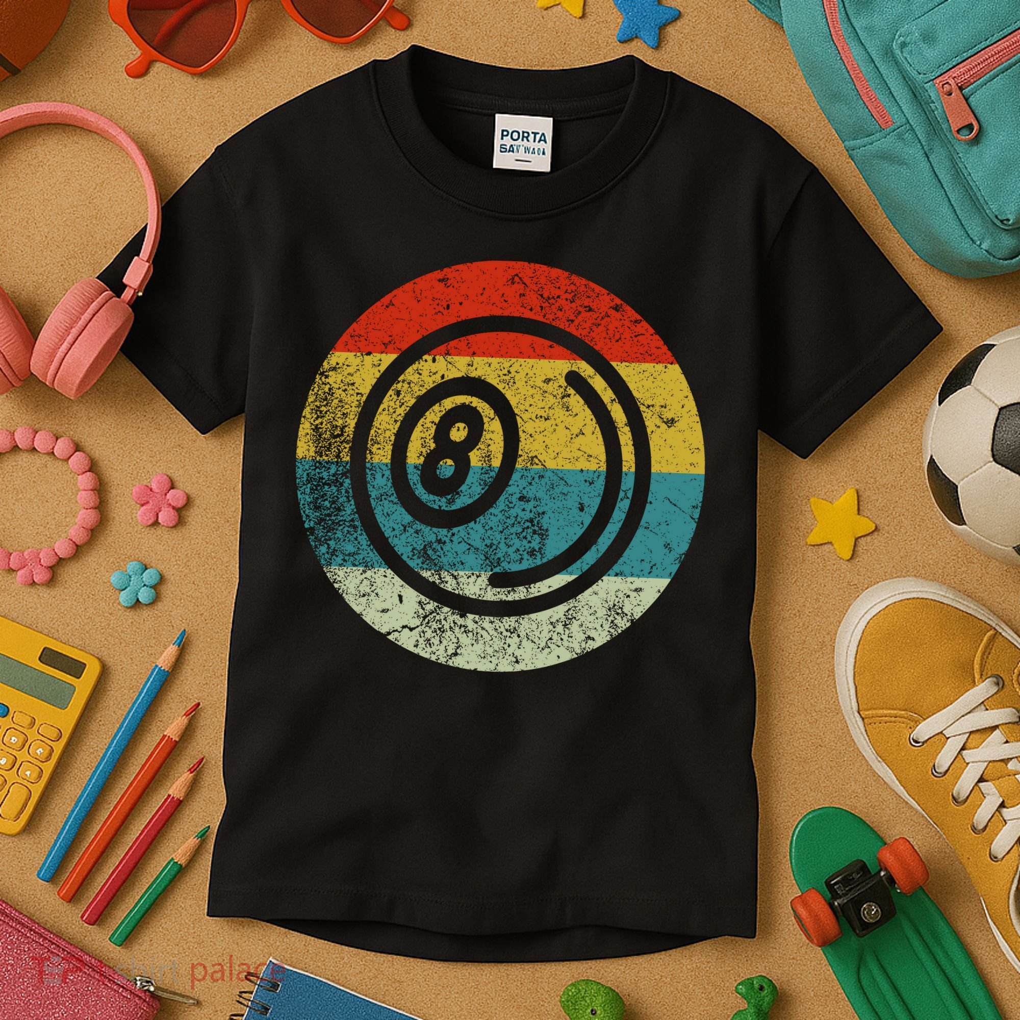 Retro Vintage Billiards Kids T-Shirt