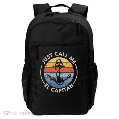 Retro Vintage Boat Just Call Me El Capitan Backpack