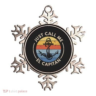 Retro Vintage Boat Just Call Me El Capitan Ornament