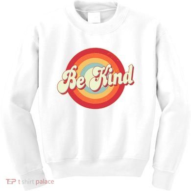 Retro Vintage Be Kind Kids Sweatshirt