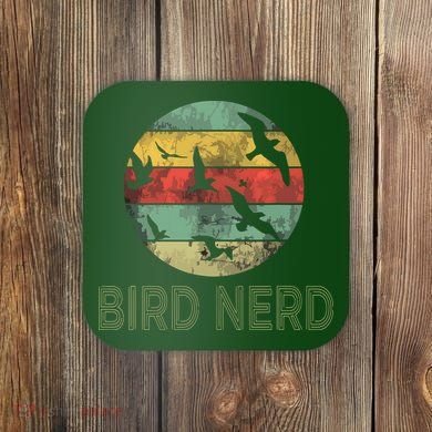 Retro Vintage Birding Bird Watching Funny Bird Watcher Coaster
