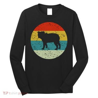 Retro Vintage Bulldog Long Sleeve Shirt