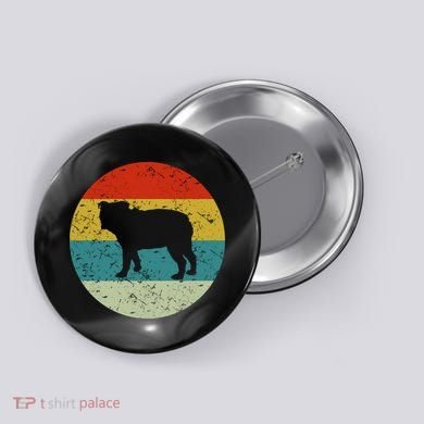 Retro Vintage Bulldog Button