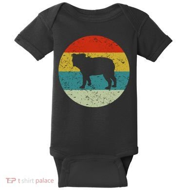 Retro Vintage Bulldog Baby Bodysuit