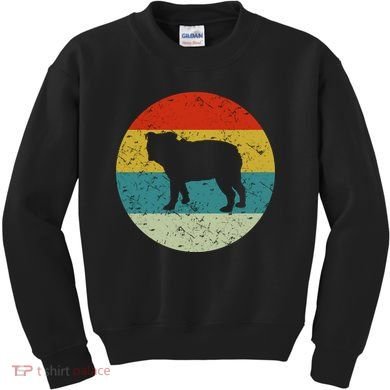 Retro Vintage Bulldog Kids Sweatshirt