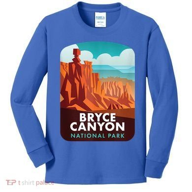 Retro Vintage Bryce Canyon National Park Kids Long Sleeve Shirt
