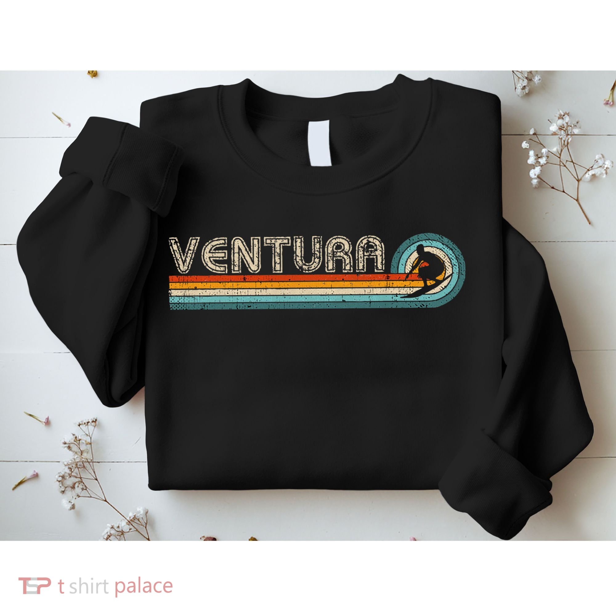 Retro Ventura California Surfing Outfit 1980s Ventura Sweatshirt