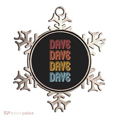 Retro Vintage Custom Name Dave Ornament