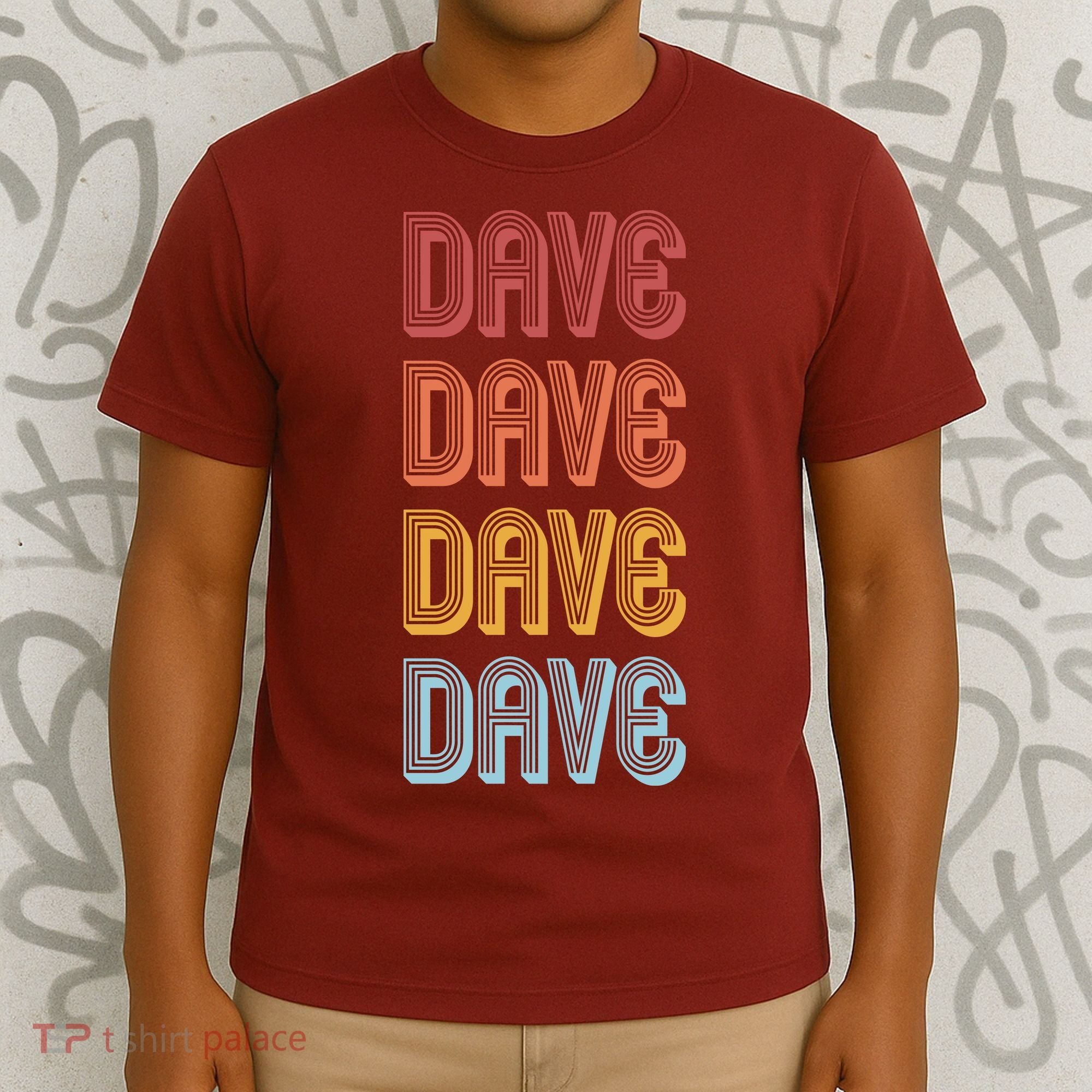 Retro Vintage Custom Name Dave T-Shirt