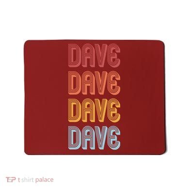 Retro Vintage Custom Name Dave Mousepad